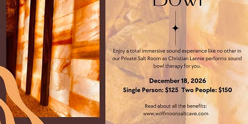 Private Salt & Sound Bowl Sessions