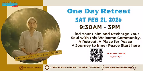 One-Day Retreat; Refresh and Refocus on peaceful in life