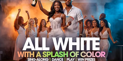 Take Me Back Bingo: Hip Hop & R&B Bingo \ud83c\udfb6\nAll White With a Splash of Color