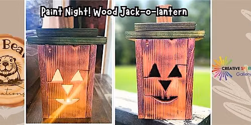 Paint Night!  Wooden Jack-O-Lantern
