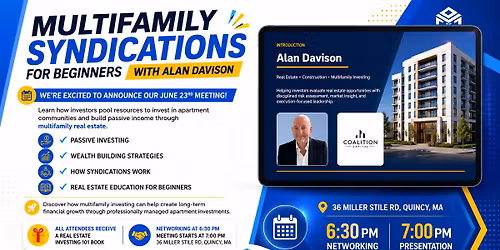 Multifamily Syndications for Beginners with Alan Davison