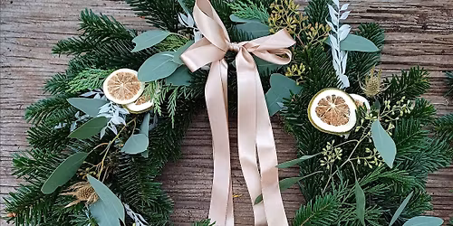 Festive wreath making