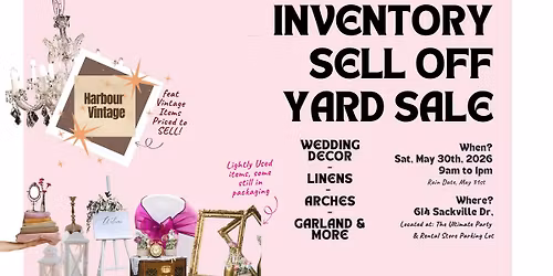 Annual Wedding Inventory Yard Sale