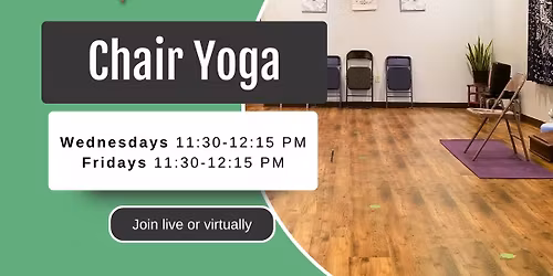 \ud83e\uddd8\ud83c\udffb Chair Yoga - Live + Virtual