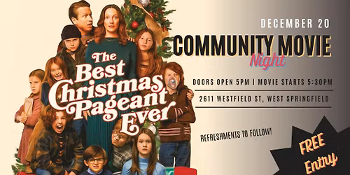 Community Movie Night - Saturday, December 20 \u2728\ud83c\udfac