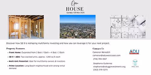 SB 9 + ADU Open House