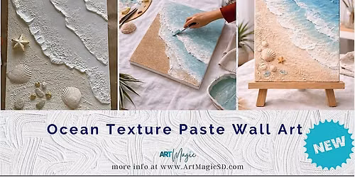 Ocean Texture Art Workshop in Oceanside | Sculpted Waves & Coastal Art