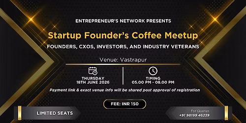 Startup Founder's Coffee Meetup (Ahmedabad)