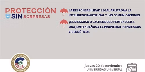 LIBRE DE COSTO - 20 Nov. Responsabilidad Legal IA|Da\u00f1os a Propiedad - Cyber