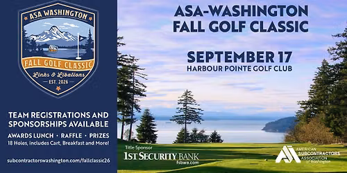 ASA-WA Fall Golf Classic \u2013 Links & Libations