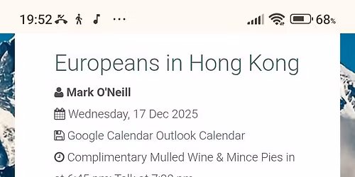 Europeans in Hong Kong book talk