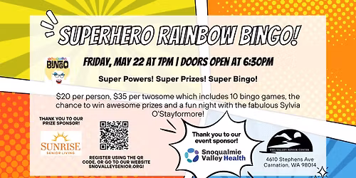 Superhero Rainbow Bingo!