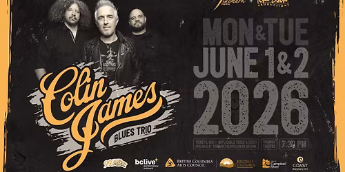 Colin James Blues Trio at Vernon and District Performing Arts Centre