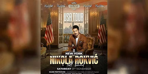 NIKOLA ROKVIC in NEW YORK CITY , NOVEMBER 1ST, LIVE with FULL BAND