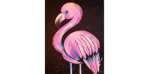 Glowing Flamingo Friends - Paint and Sip in Houston | Classpop!\u2122