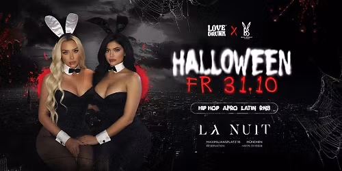 M\u00dcNCHENS HEISSESTE HALLOWEEN-NACHT \u2013 FR 31.10 \u2022 HIPHOP \u2022 RNB \u2022 AFRO \u2022 LATIN