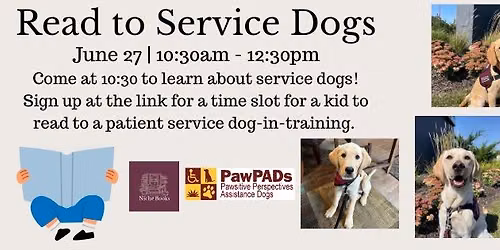 Read to a PawPADS Service Dog-in-Training at Niche Books