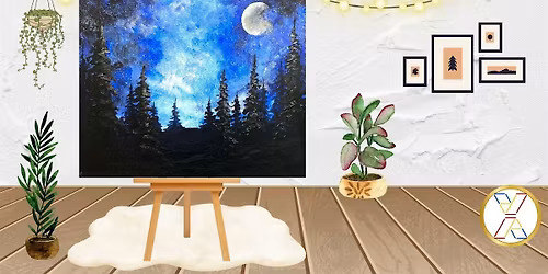 Paint Night : \u201cSapphire Skies"