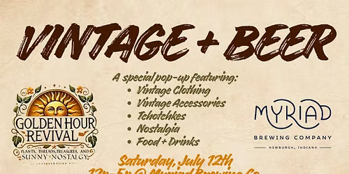 Vintage and Beer Pop-Up at Myriad