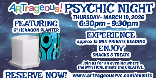 ARTrageous PSYCHIC NIGHT - GROOVY HEXAGON PLANTER