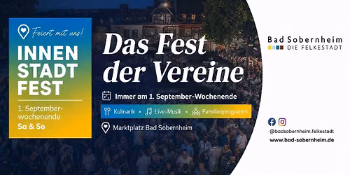 Innenstadtfest - das Fest der Vereine 2026