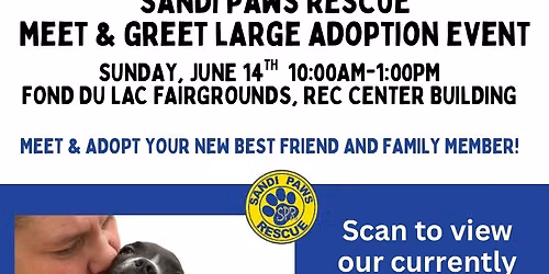 Sandi Paws Rescue Monthly Transport and Adoption Event