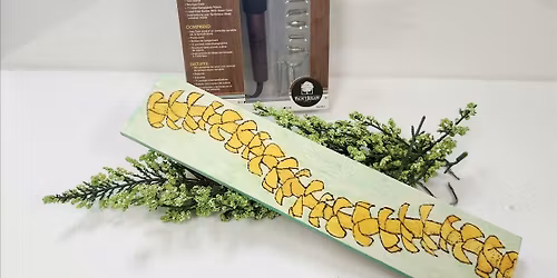 Wood Burning Puakenikeni Lei-Hilo