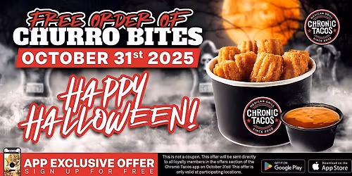 Treat Yourself This Halloween: Chronic Tacos Offers Free Churros & Caramel