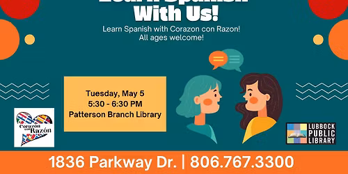 Free Spanish Class at Patterson Branch Library