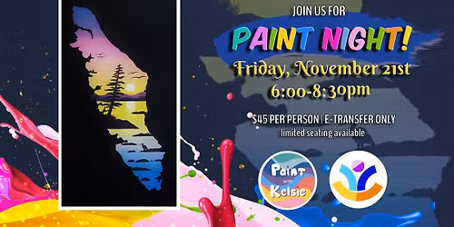 Paint Night At Roundabout Arts Centre, Nanaimo