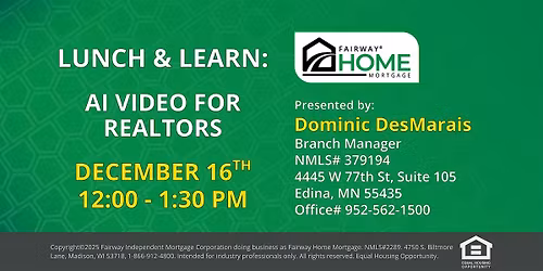 Lunch & Learn: AI Video for Realtors