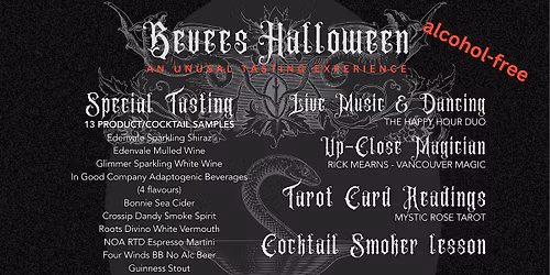 BEVEES HALLOWEEN - An Unusual  (Alcohol-Free) Tasting Event