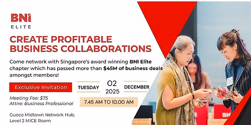 BNI Elite Business Networking Event [Dec 2025]