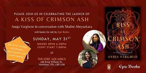 Launch of A Kiss of Crimson Ash by Anuja Varghese (with Shalini Abeysekara)