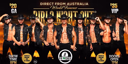 Sep 19th: Amsterdam, NY- GIRLS NIGHT OUT\u00ae AUSTRALIAN TAKEOVER at Pool Prodigy
