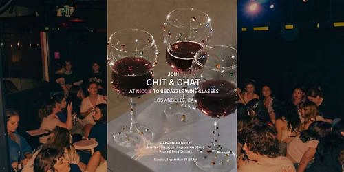 Bedazzle your own wine glass w\/ Chit & Chat! @ nico's