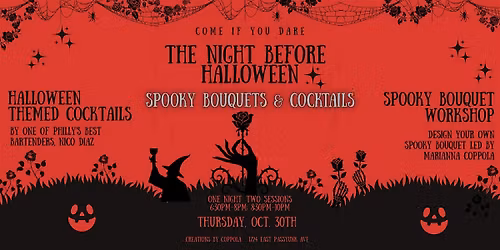 Spooky Bouquets & Cocktails