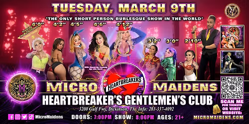 Dickinson, TX - Micro Maidens: Dwarf Dancers @ Heartbreakers