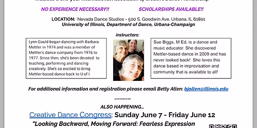Introductory Workshop:  Mettler-based Improvisation Dance
