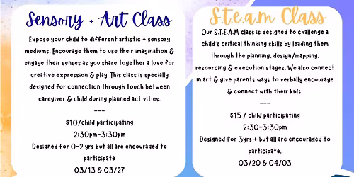 BABY & TODDLER SENSORY & ART CLASS
