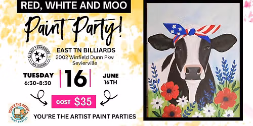 RED, WHITE AND MOOOOO PAINT PARTY!