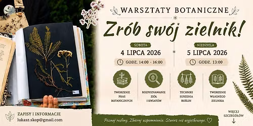 Warsztaty botaniczne \u201eZr\u00f3b sw\u00f3j zielnik!\u201d