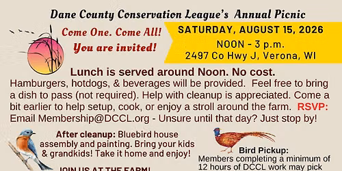 Dane County Conservation League\u2019s Annual Picnic