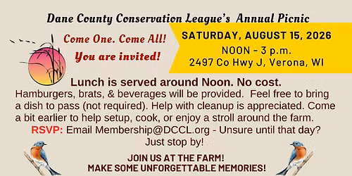 Dane County Conservation League\u2019s Annual Picnic