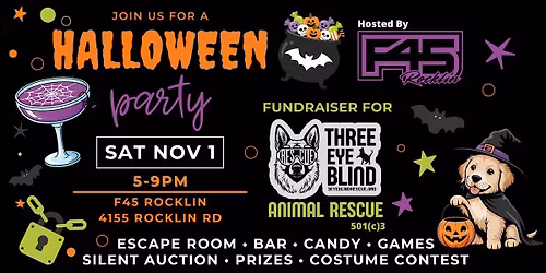 Halloween Party Benefitting Three Eye Blind Animal Rescue