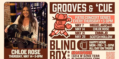 Free Concert Series: Chloe Rose on Thursday, MAY 14 from 5-8PM in Shawnee