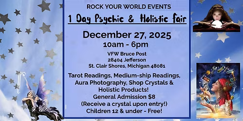 1 Day Psychic & Holistic Fair in St. Clair Shores!