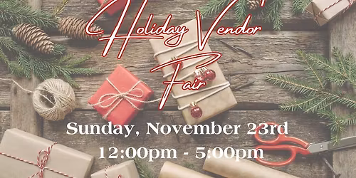 Holiday Vendor Market