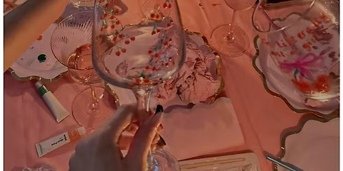 Galentine's Wine Glass Painting & Charm Making Craft Club VB At Beach Vodka