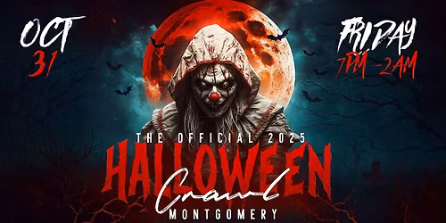 Haunted Halloween Bar Crawl 2025 | Montgomery Halloween Weekend Crawl